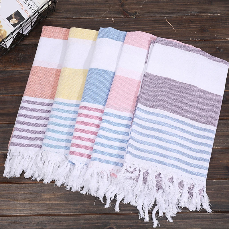 

YEUZLICOTTON Hot Sale Beach Towel 100% Cotton 100x180cm Soft Large Bath Towel Wearable Bathrobe Woman Shower Yoga Magic Beach