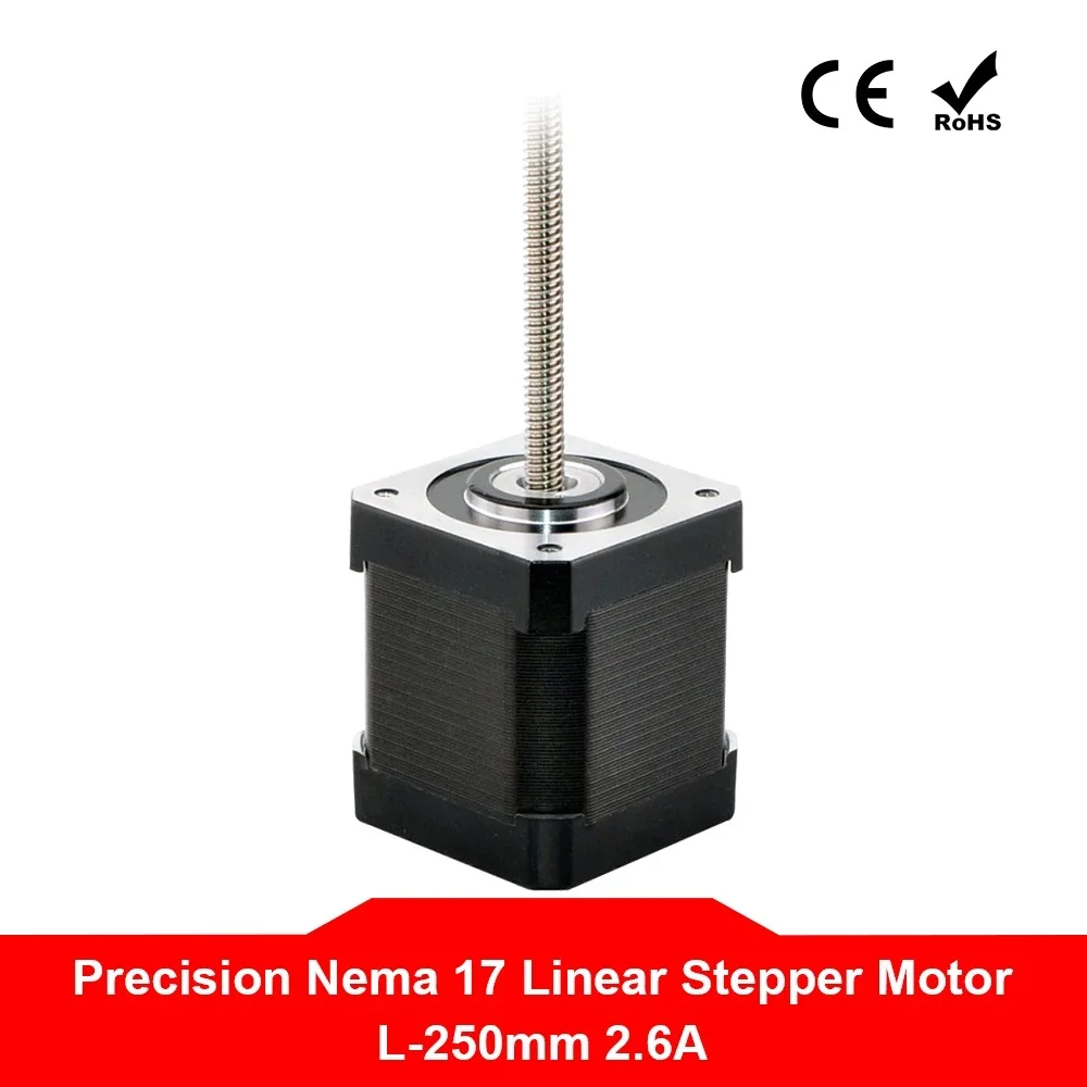 

Precision Linear Actuator Nema 17 Linear Stepper Motor Non-captive 48mm Stack 2.6A Lead Length Screw 250mm for CNC Machine