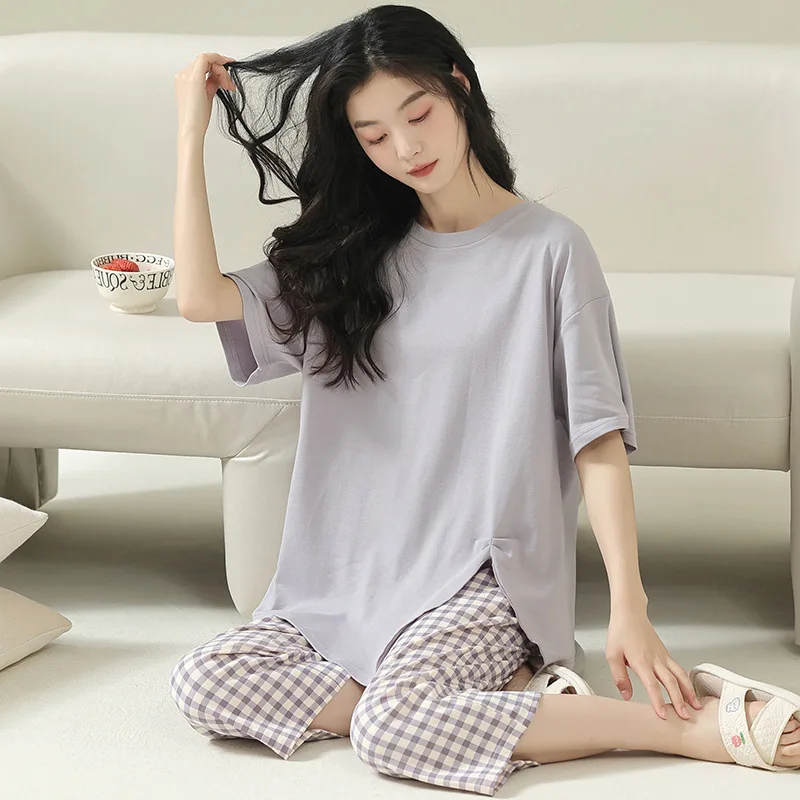 Pajamas for Men's Spring and Summer Ice Silk Short-sleeved Thin Section Cool Feeling Three Pieces Suit Breathable Soft Sleepwear