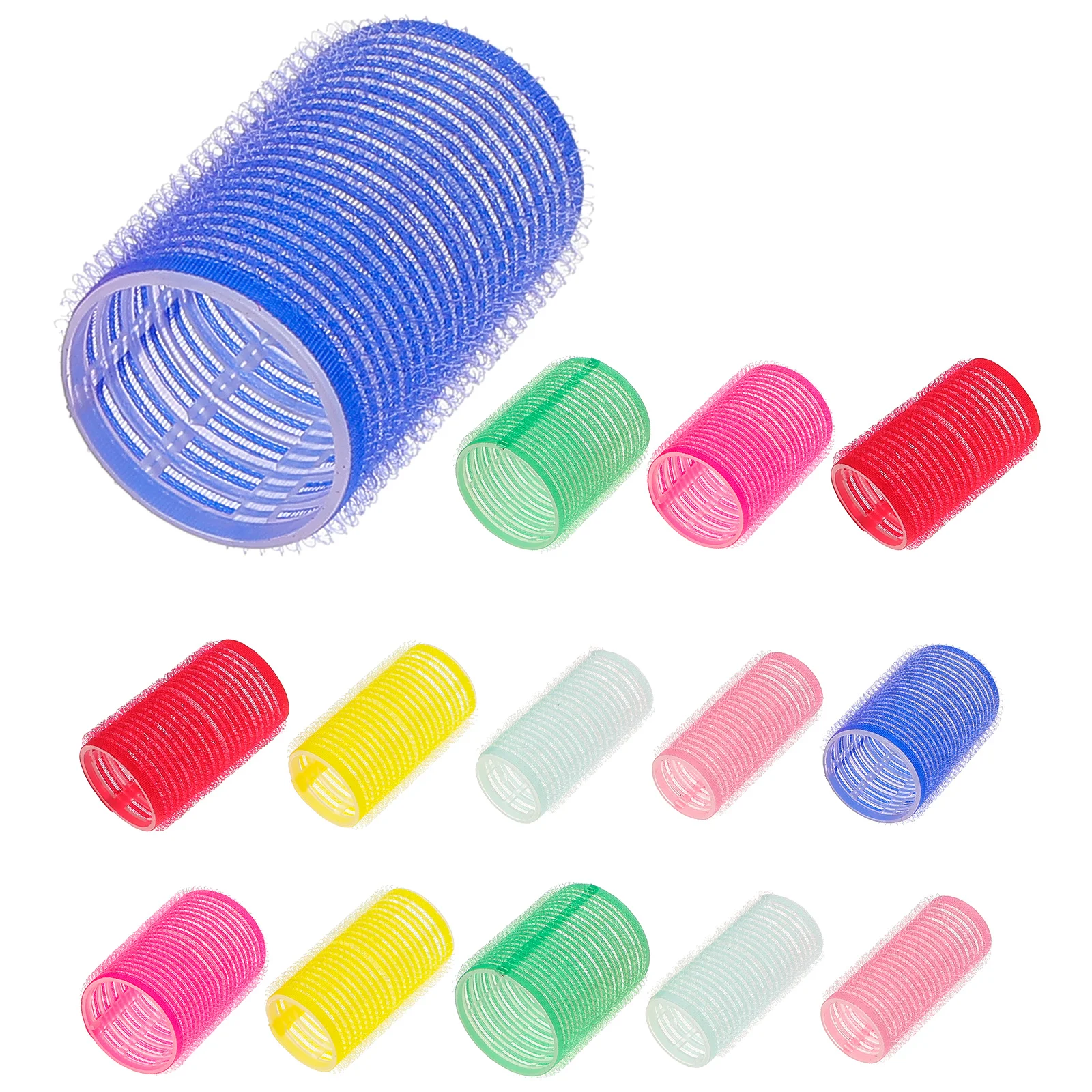 

Hair Rollers Self Curlers Grip Roller Curler Bangs Styling Bang Adhesive Curling Holding Hairdressing Tools Volume Plastic Set