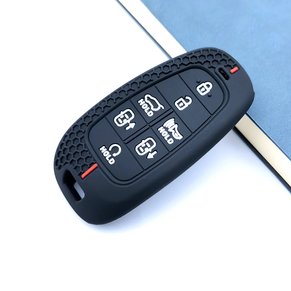 

7-кнопочный силиконовый чехол для автомобильного ключа для Hyundai Santa Fe Tucson 2022 NEXO NX4 Atos Solaris Prime 2021 Автомобильный чехол-брелок Keyshell