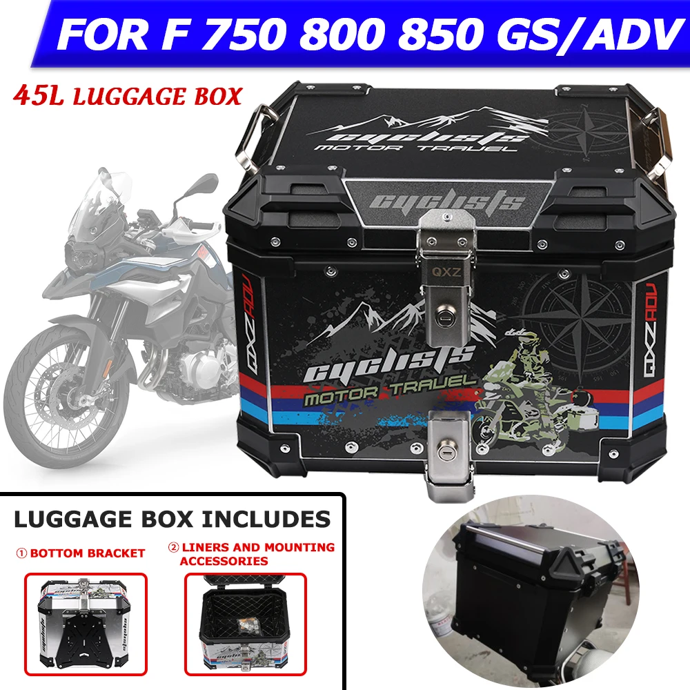 

For BMW F800GS Adventure F 800 750 850 GS ADV F850GS F750GS Motorcycle Accessories 45L Rear Luggage Case Tail Tool Helmet Box