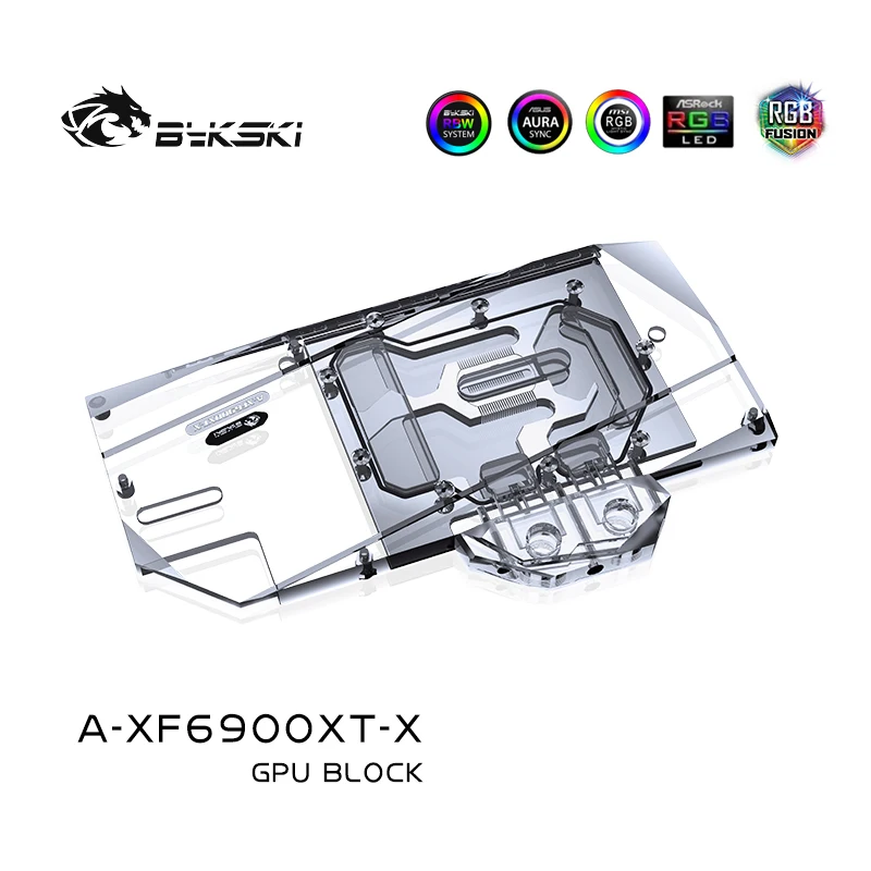 

Bykski Water Cooling Block use for XFX Radeon RX 6800 XT Speedster Merc 319/RX 6900XT GPU Card/Full Cover Copper Radiator Block