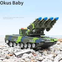 360%c2%b0 rotating childrens toy tank simulation model tiger military armored missile tank car model sounding glowing toy boy gift