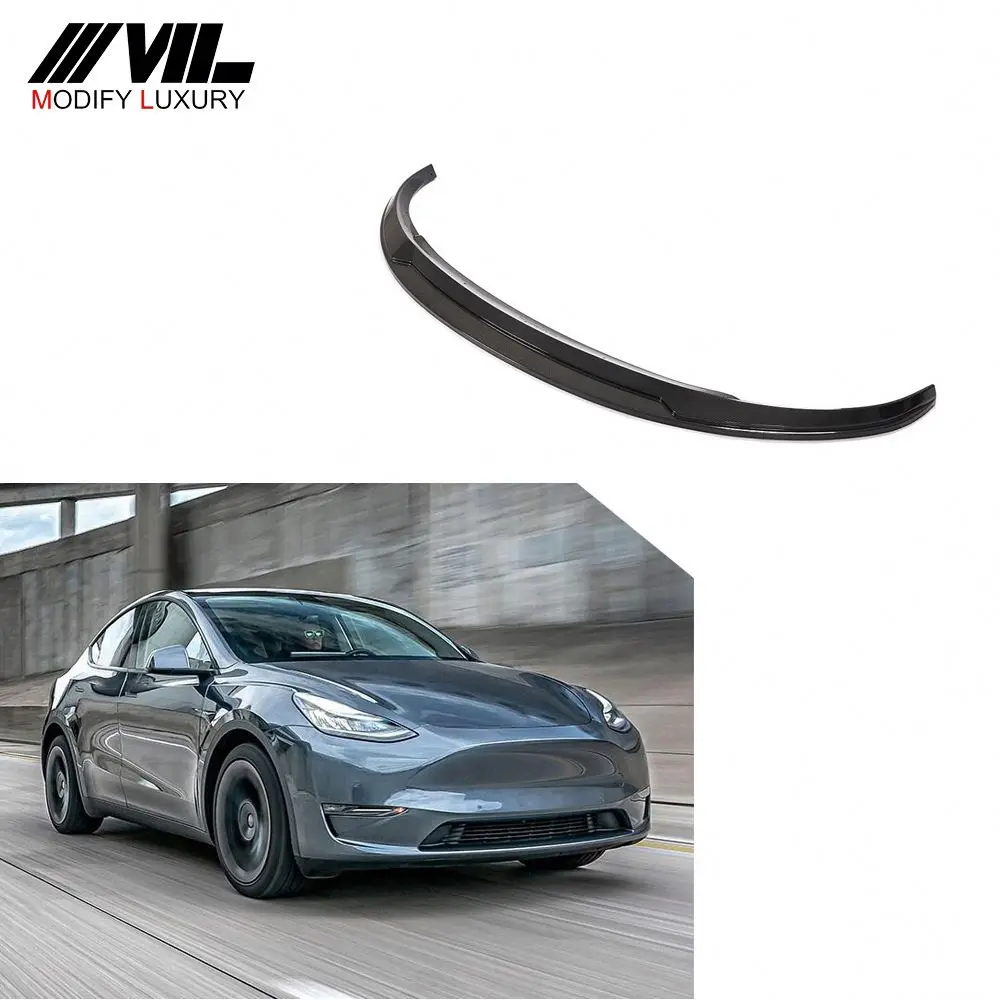 

Modify Luxury Carbon Fiber Car Front Bumper Lip for Tesla Model Y Sport Utility 4-Door 2019-2021