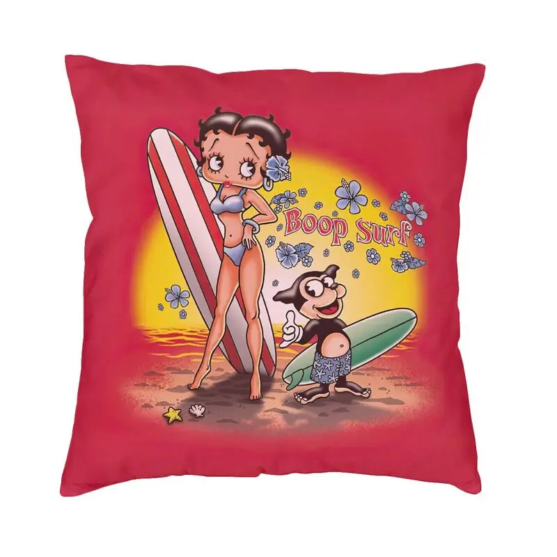 

Boop Bettys Surf Cushion Cover Cartoon Animated Soft Cute Pillow Case Decoration Salon