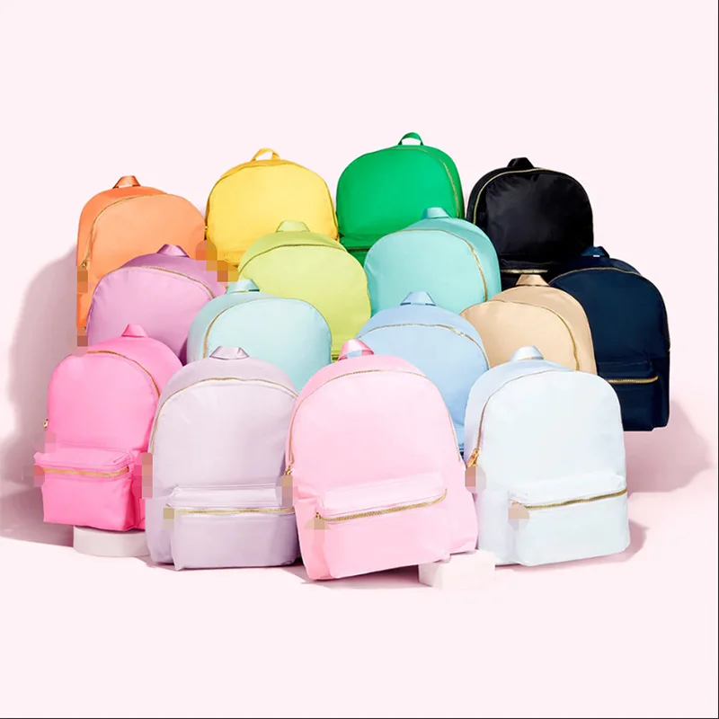

Factory Price Stock Nylon Waterproof Glitter Chenille Patches DIY Custom Bookbag Women Kids Girls Backpack Bag School Bags
