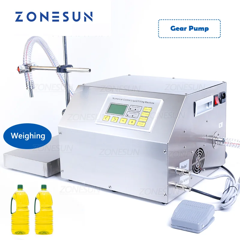

ZONESUN ZS-GP261W полуавтоматическая машина для взвешивания съедобного масла с гидравлическим двигателем, Шестеренчатый насос, пластиковый флако...