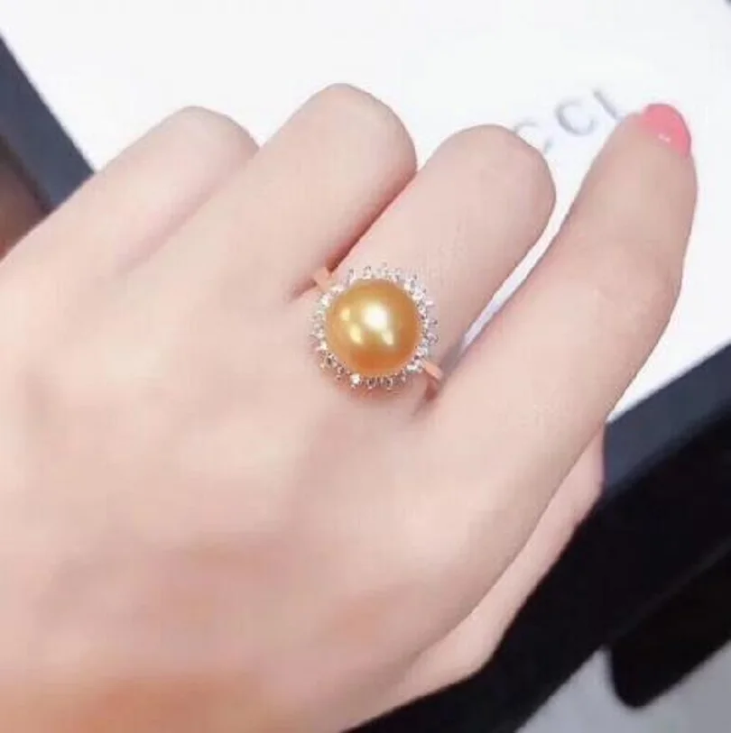 Новое регулируемое кольцо из натурального жемчуга AAAA 10-11 мм