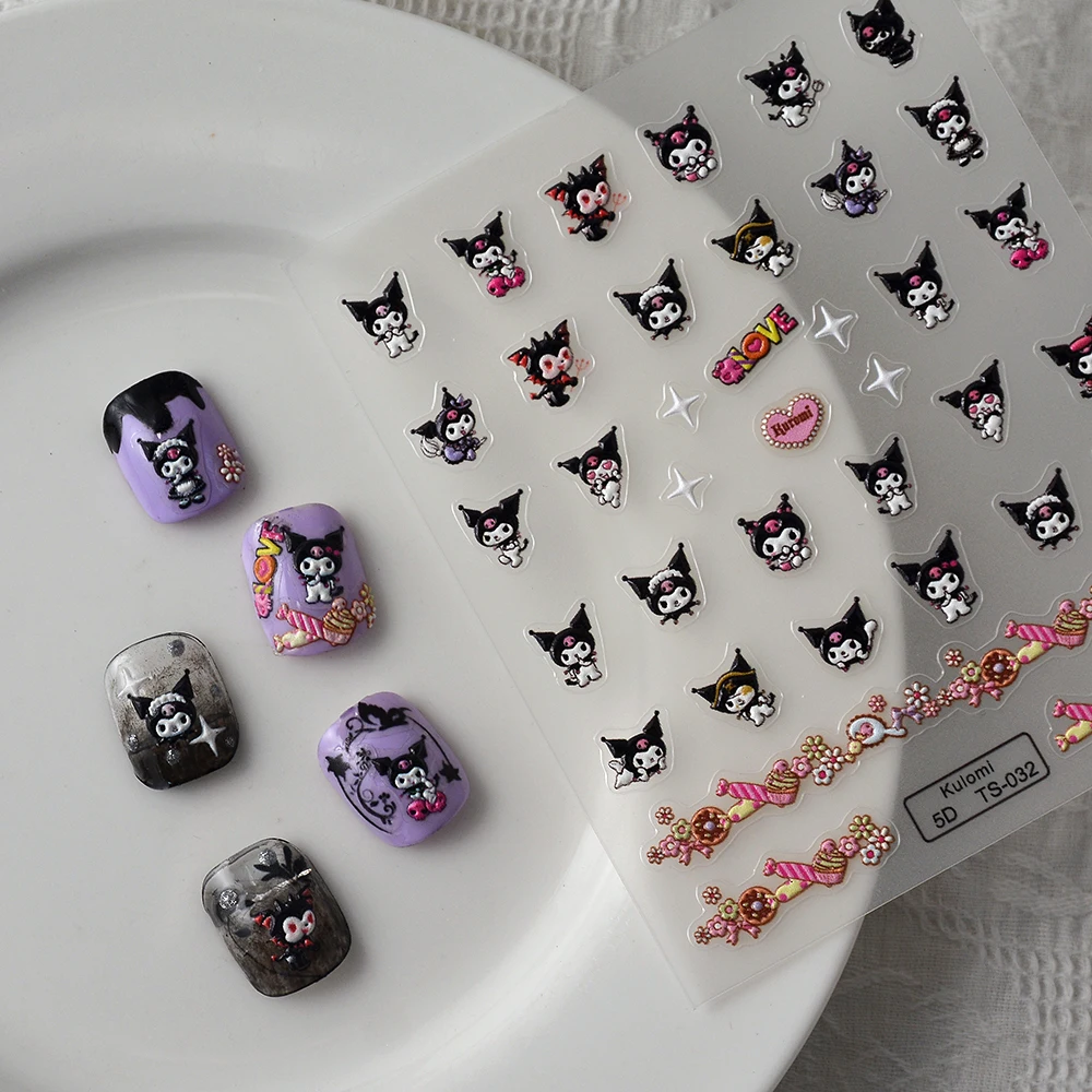 

TS-032 Kulomi Cartoon Cute 5D Nail Stickers Nail Decals Manicure Tips Nails Art Decoration
