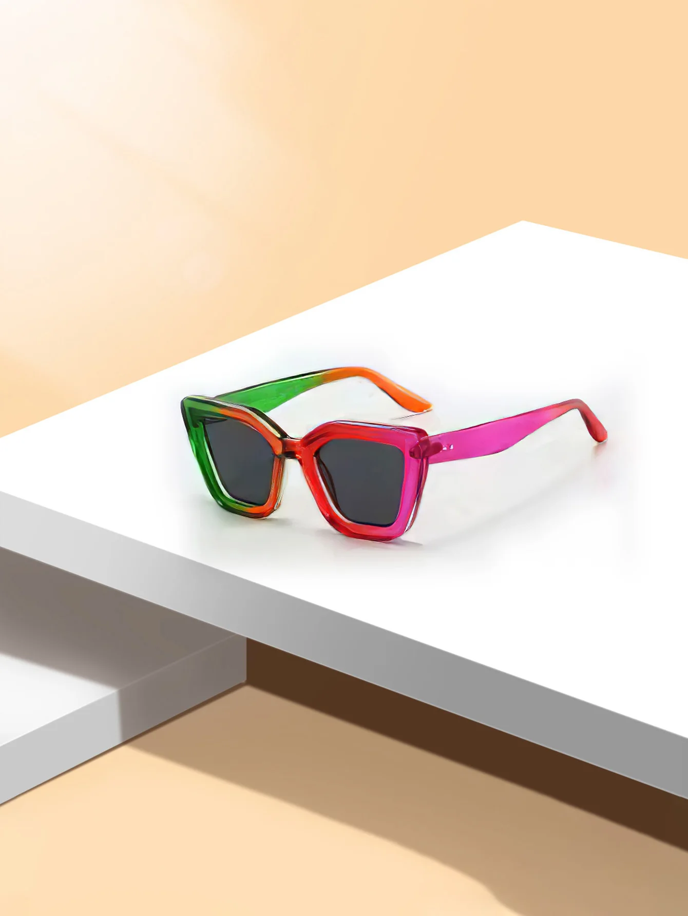 Уникальные женские солнцезащитные очки с леопардовым принтом — розовая и желтая