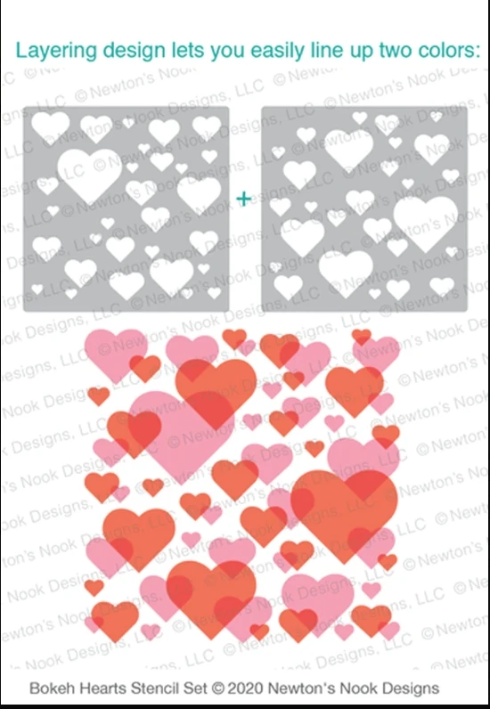 

Heart Pattern Stencil for DIY Scrapbooking Crafts Cut Maker Photo Album Template Handmade Decoration