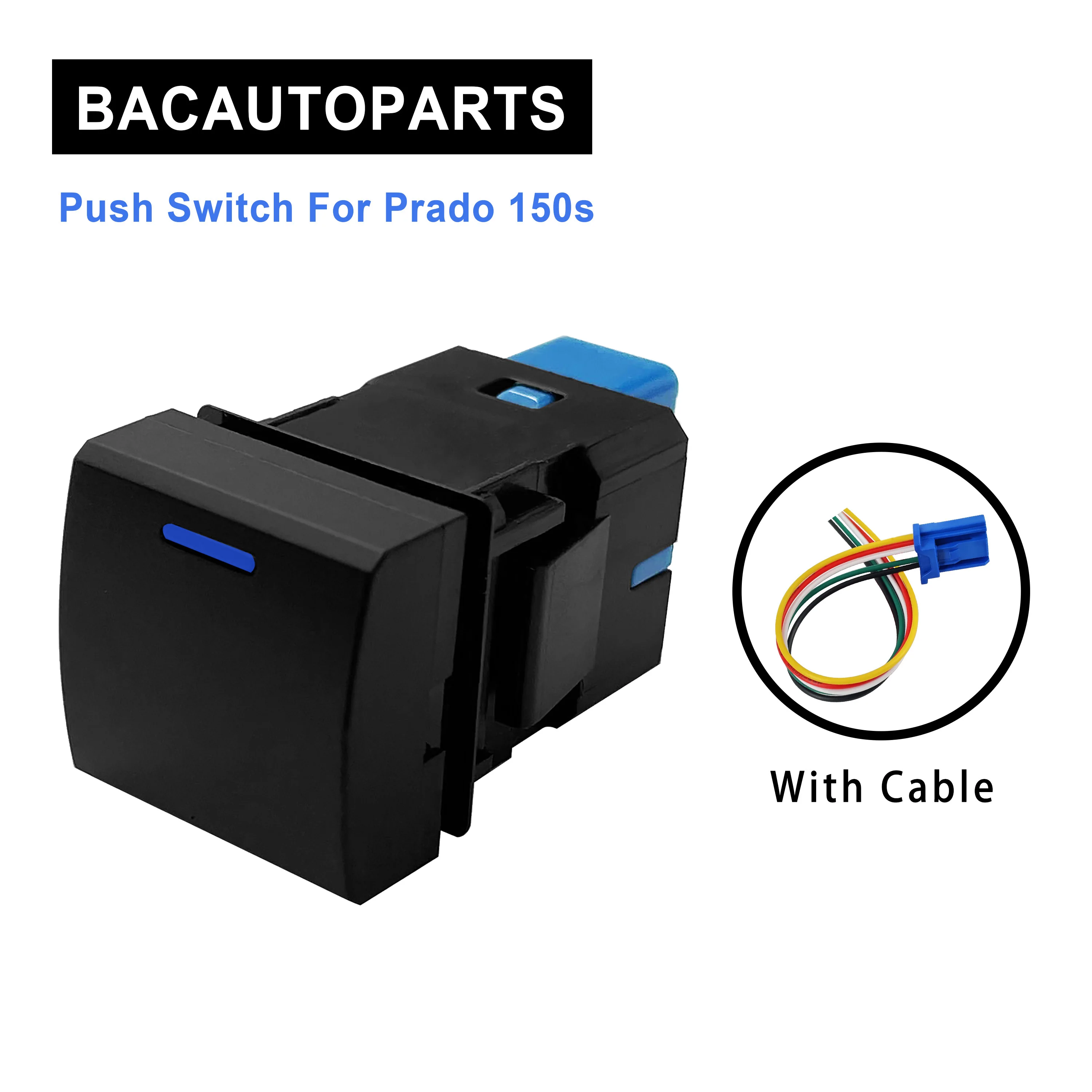 

12 В синий светодиодный кнопочный переключатель и светодиодная панель USB 22 x 22 мм для Toyota Prado 150 серии Camry Hiace Corolla RAV4 LandCruiser