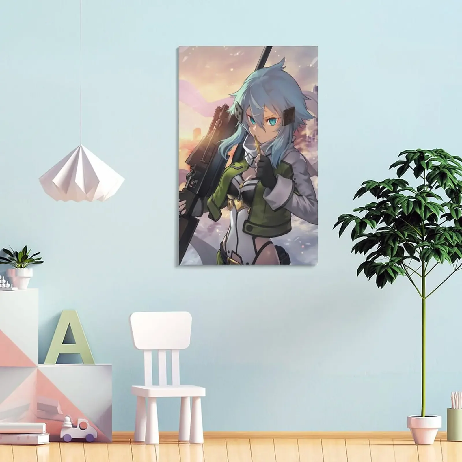 Если меч искусство онлайн аниме Waifu Холст Картина настенное украшение живопись