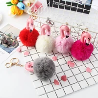 creative and practical small gifts flamingo plush toy key chain pendant backpack ornaments childrens play house toys