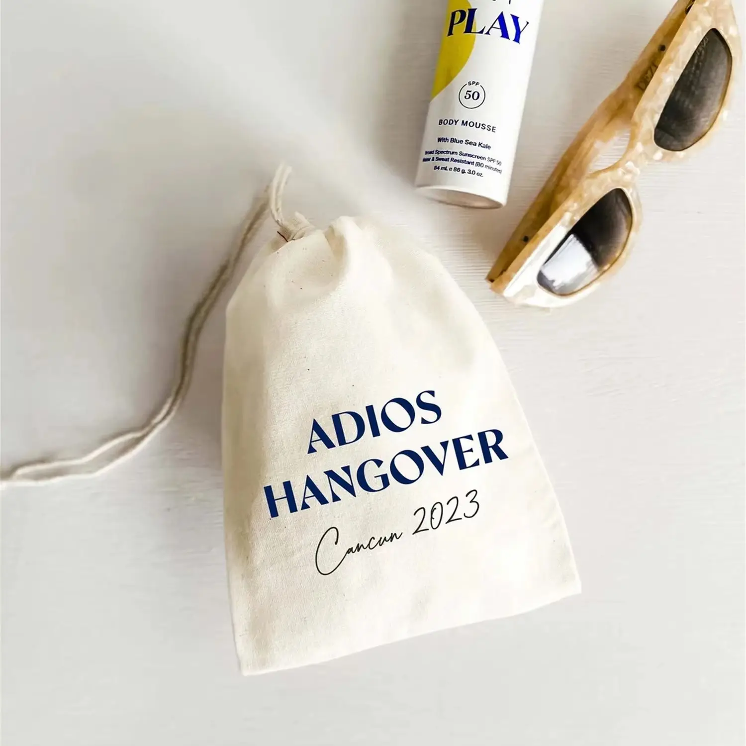 5pcs Adios Hangover - Bachelorette Party Kit Bags Recovery Custom Gift Mexico Survival Cabo