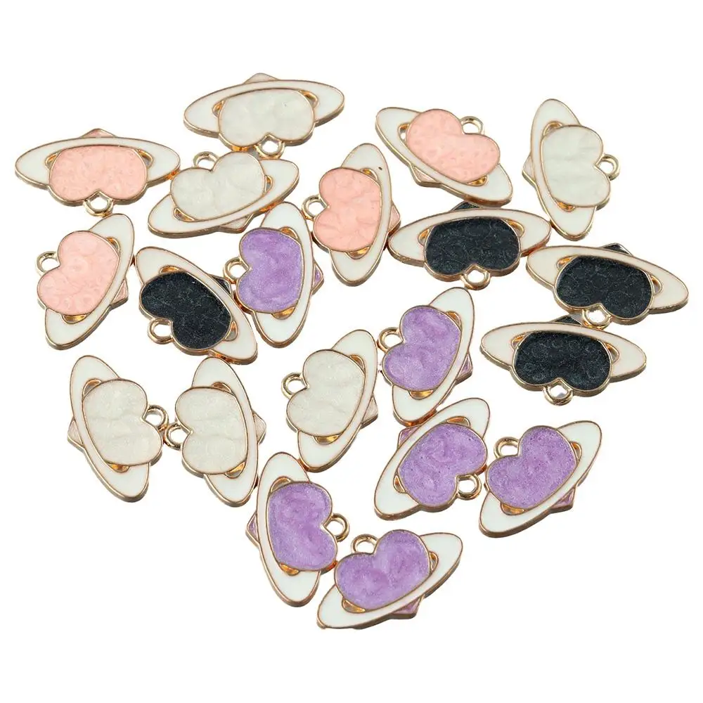 

multicolor Plated Heart Charms Making DIY Crafting zinc alloy Heart Charms Light Gold Plated Jewelry accessories