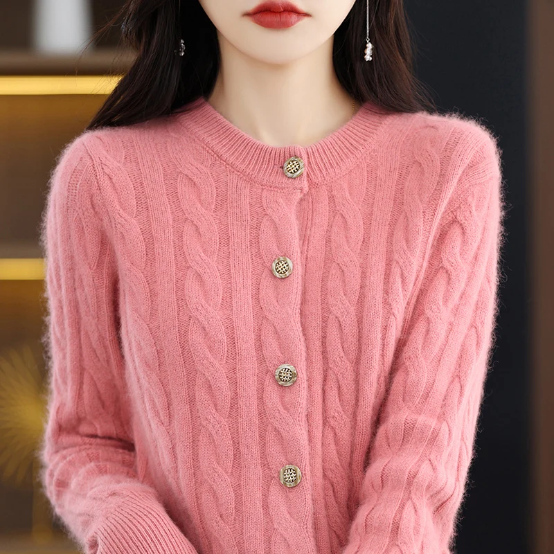 BELIARST осень-зима 100% норковая кашемировая Женская одежда с круглым вырезом