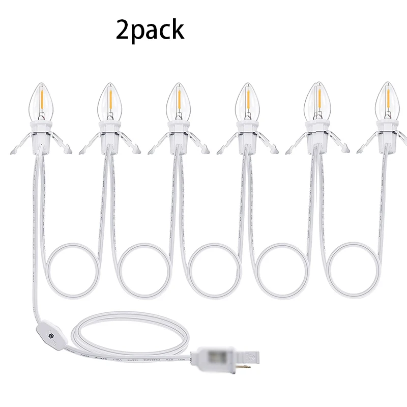 

Halloween Decorative String Lights Party Bar Festival Accessory Cord with 6 LED Light Bulb for Home Hanging Lamp Garlands Decor