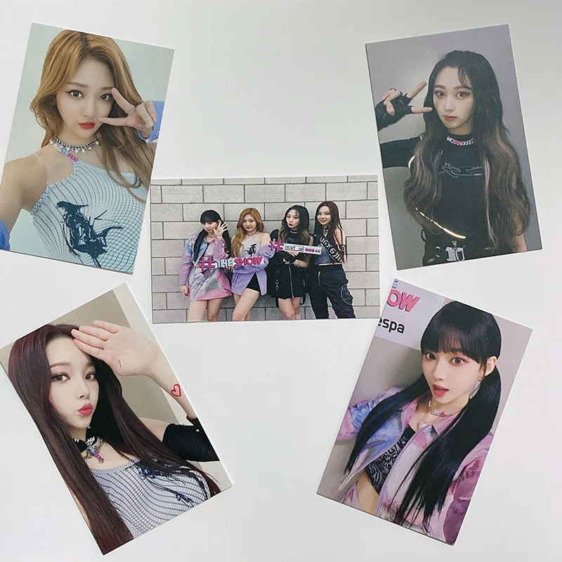 

KPOP Aespa The Show Photo The Same Postcard Polaroid Photo Card Peripheral WINTER KARINA NINGNING GISELLE