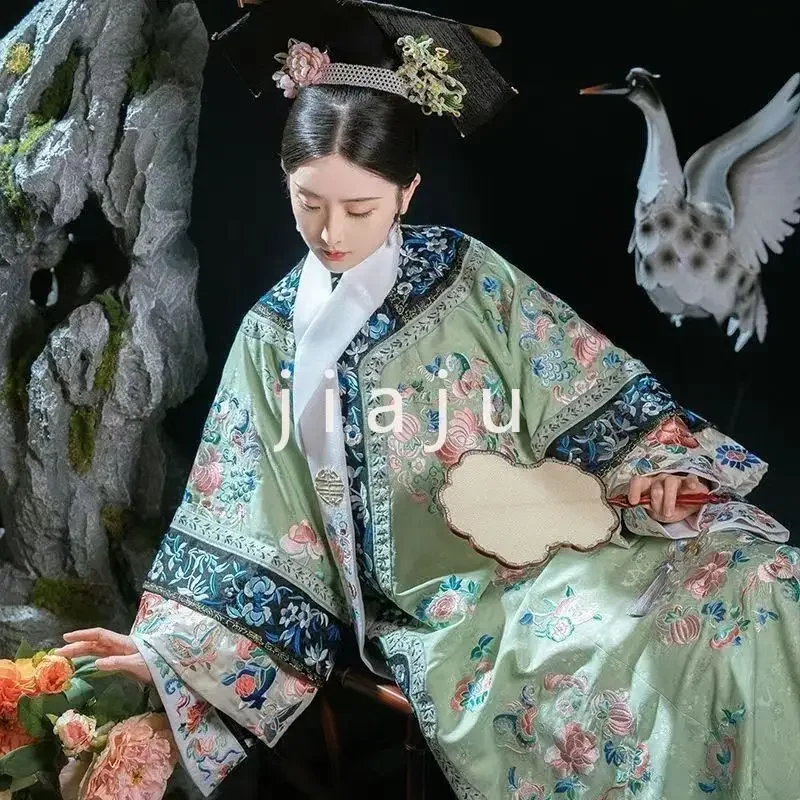 Наложница женский плащ с флагом династии Цин одежда принтом флага Ханфу древний