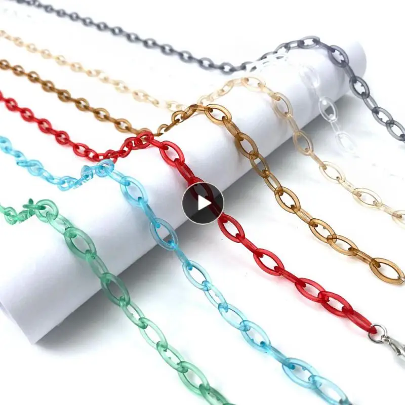 

56CM Acrylic Sunglasses Chain Lanyard Anti-slip With Clips Reading Glasses Chain Cord Holder Neck Strap Rope Lanyard For Women