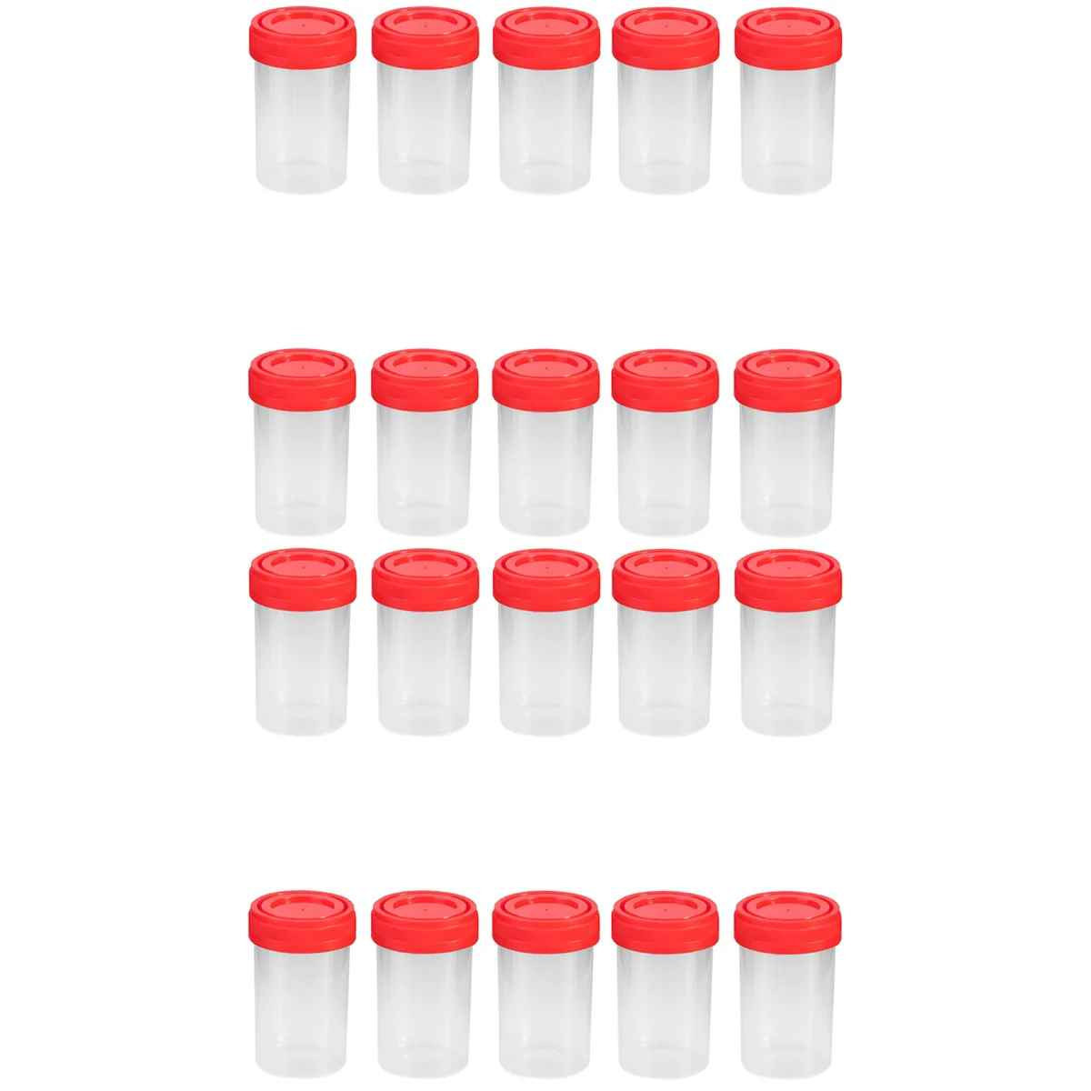 

20 Pcs Sampling Cup Containers Lids Graduated Cup Lid The Urine Urine Collection Cup Plastic Fluid Sample Cup Specimen Organizer