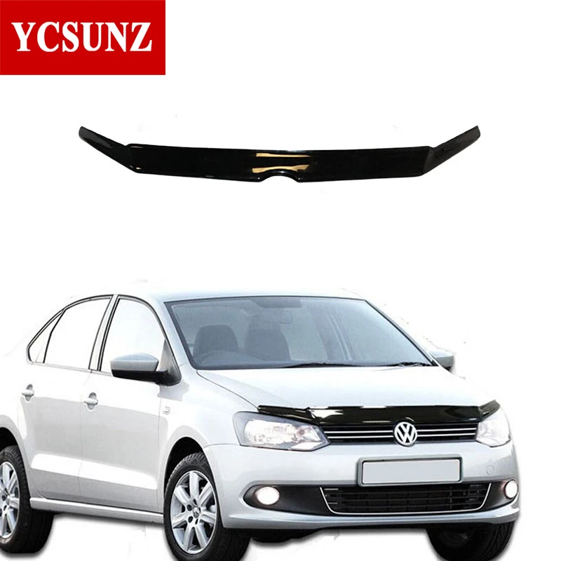 

2014 Acrylic Bonnet Guard Car accessories For VW Polo 2010 2011 2012 2013 2014 Front Bug Shield Tinted Guard Protector