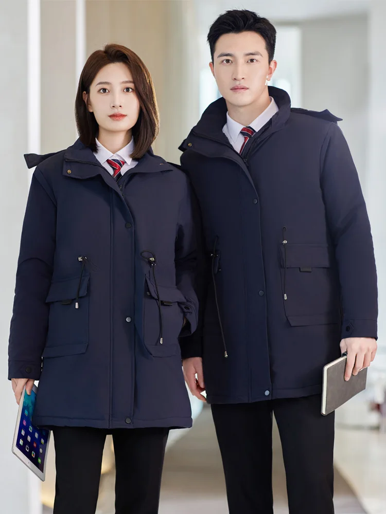 Утепленная парка средней длины женская зима 2023 новая одежда с хлопковой
