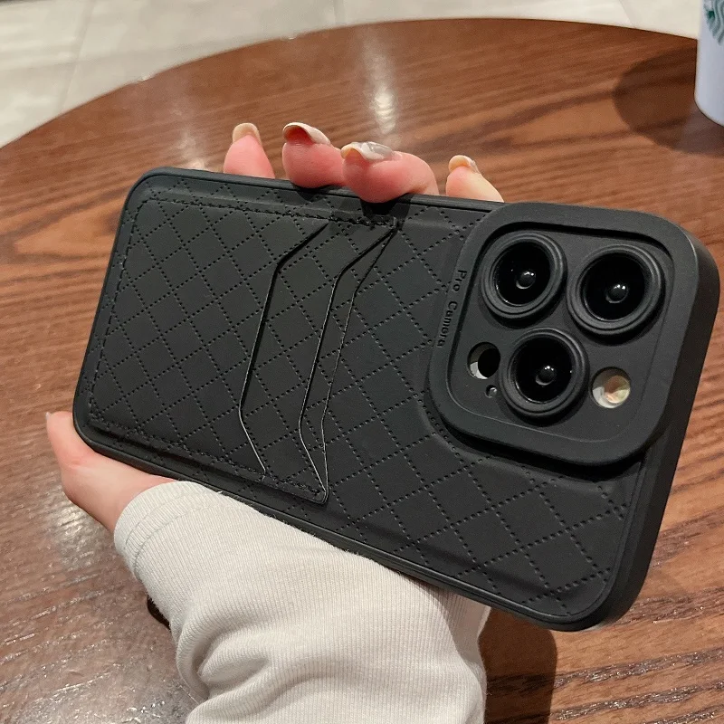 

Кожаные чехлы HOCE с алмазным рисунком для iPhone 14, 13, 12, 11 Pro Max, Защитные Чехлы с камерой для 7, 8, 14Plus, чехол со слотом для карт