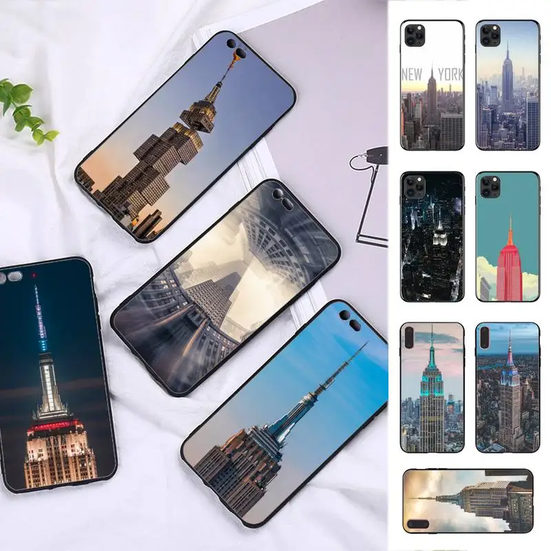 

FHNBLJ The Empire State Building New York City Phone Case for iPhone 11 12 13 mini pro XS MAX 8 7 6 6S Plus X 5S SE 2020 XR case