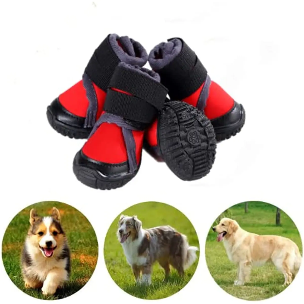 

ABQP Breathable Dog Shoes for Hot Sharp Pavement Pet Paws Protector Anti-Skid Dog Boots Durable Pet Hiking Shoes for Outdoor