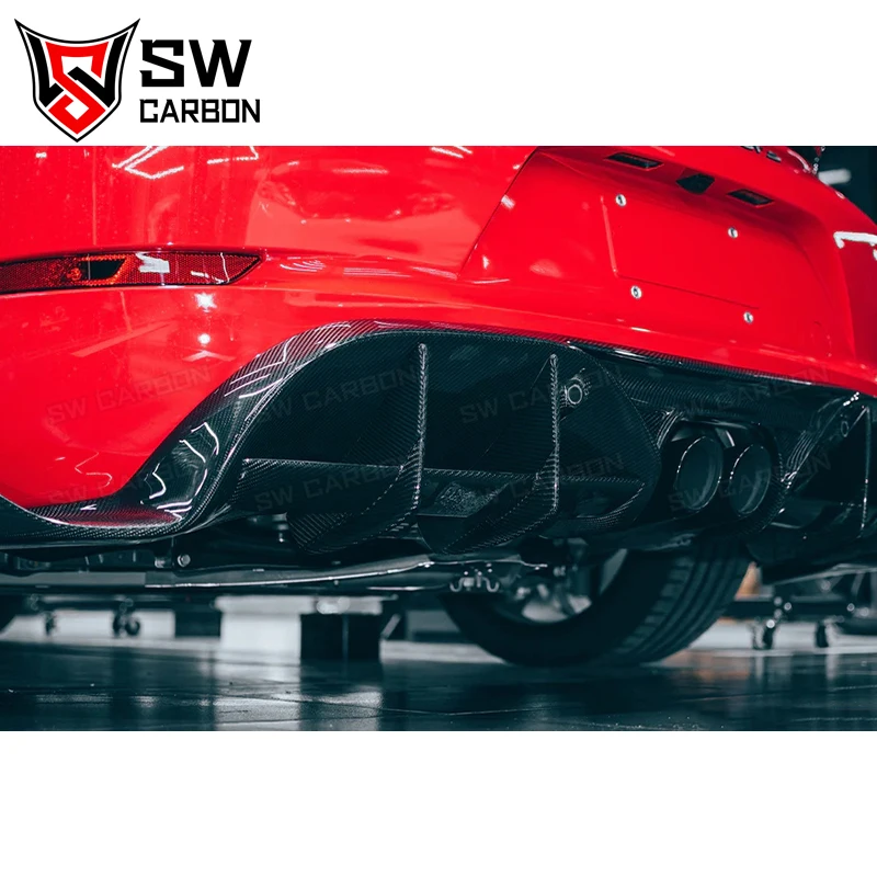 Задний диффузор высокого качества из углеродного волокна в стиле BK для Porsche Boxster