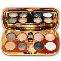 high qual glitter eyeshadow with brush face makeup cosmetics shiny eye shadow palette 8 colors eyeshadow for makeup