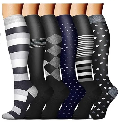 Men Women Sports Fitness Socks Direct Supply Spot Pressure Stockings  Pattern Combination Free Collocation Basketball Cycling