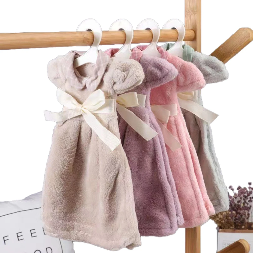 Soft Coral Fleece Baby Kids Hand Towels Thicken Quick Dry Bathroom Washcloth Home Kitchen Tools Toalla