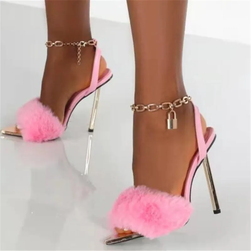 

Женские босоножки на высоком каблуке, с острым носком и открытым носком