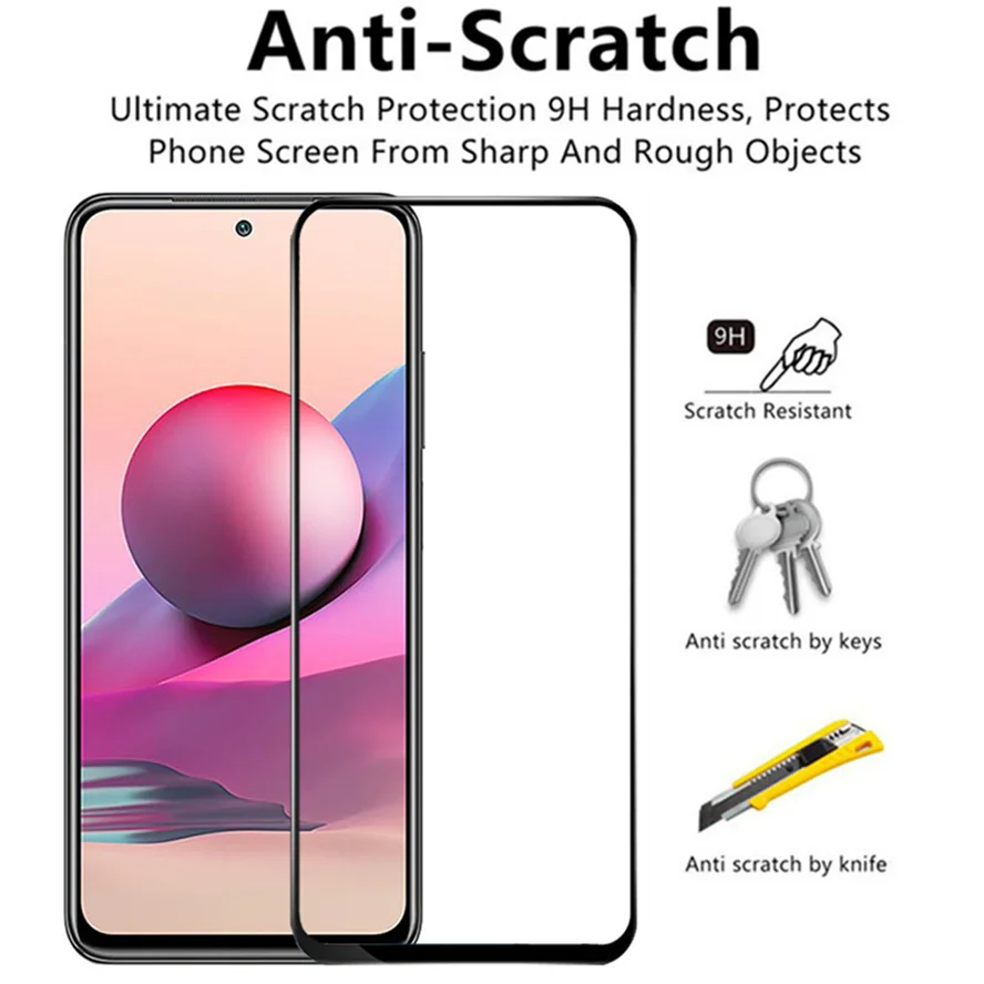 1~4 шт. закаленное стекло для Redmi Note 10S 10T 10Pro защитное очки редми ноут 10 про макс