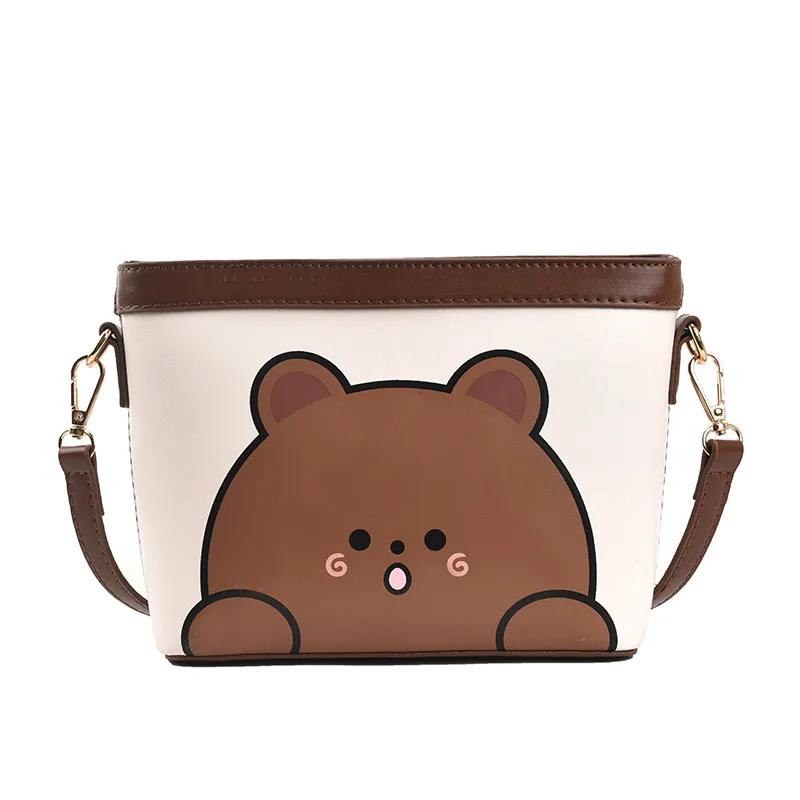 

Линия друзей кавайная женская сумка Кошелек для монет аниме коричневая Популярная Мини сумка 2022 Новая женская Милая нишевая сумка на плечо ...