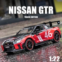 122 nissan gtr racing alloy model car metal diecast toy car simulation sound and light exquisite collection childrens gift