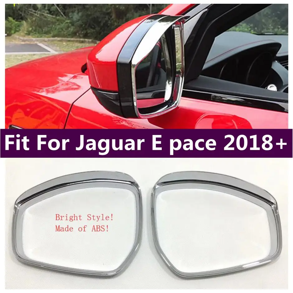 

Car Chrome Rearview Mirror Rain Shade Rainproof Blades Cover Trim Accessories Fit For Jaguar E pace 2018 - 2023 Accessories Part