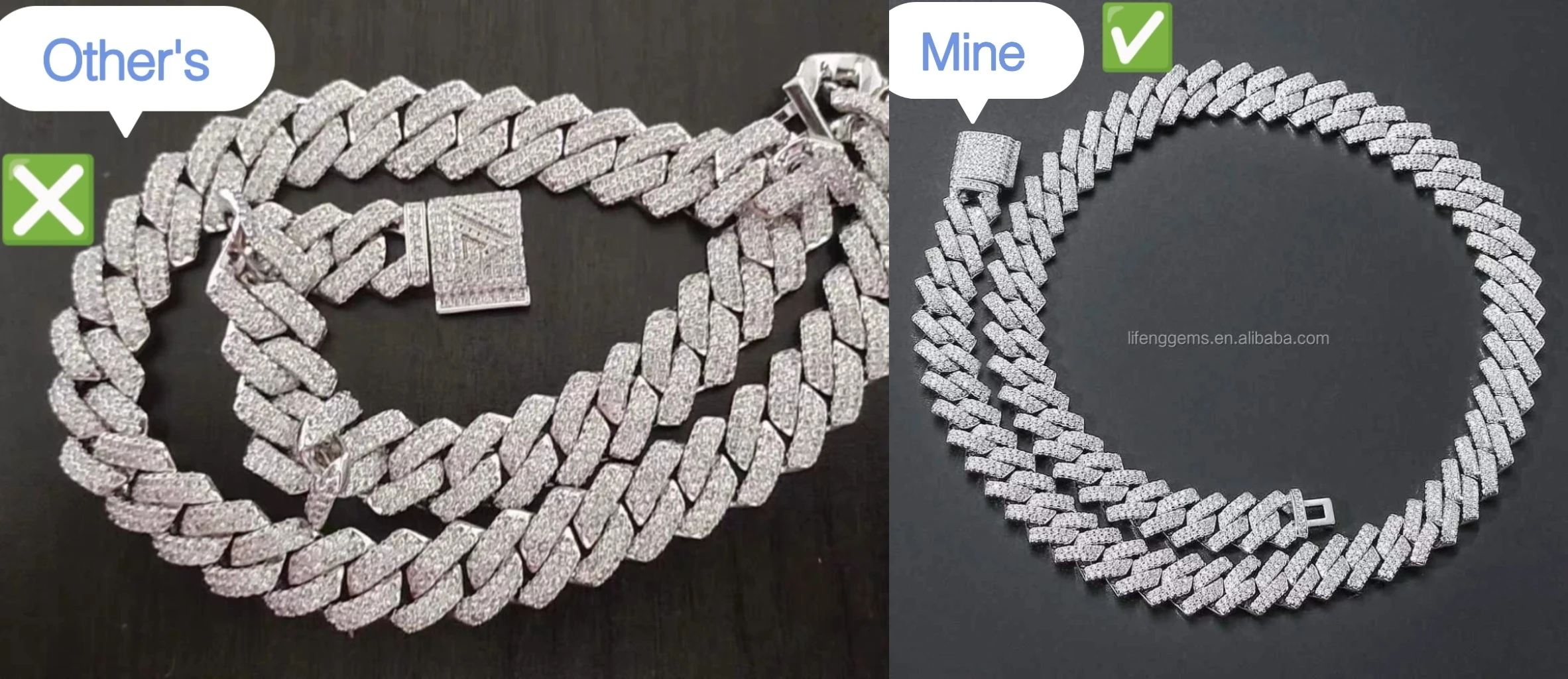 Женский браслет из серебра 925 пробы с муассанитом