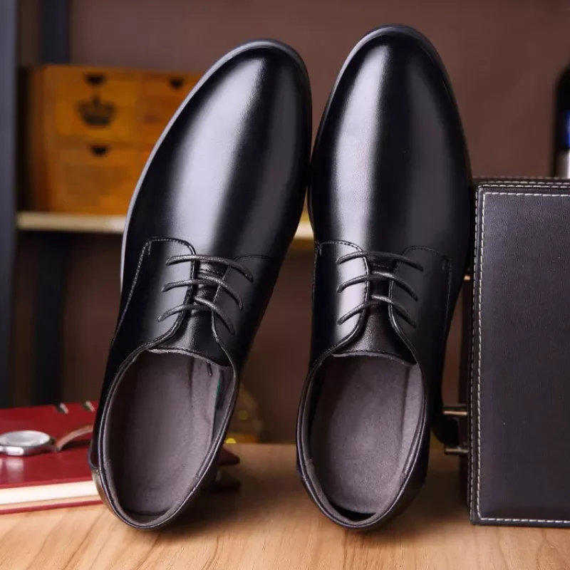 

Новинка 2021, мужские деловые туфли, модные трендовые низкие мужские туфли для отдыха, Нескользящие водонепроницаемые удобные туфли S