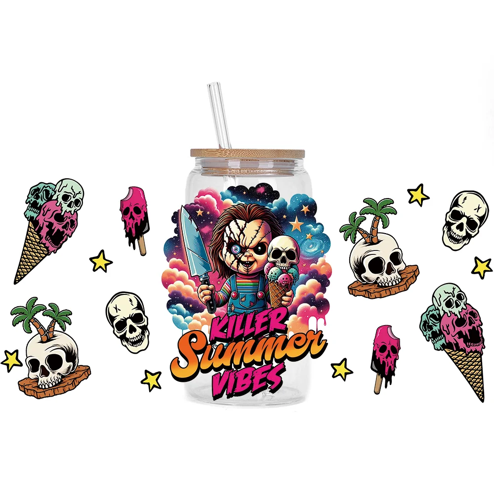 Серия фильмов ужасов Easy Peel водонепроницаемые наклейки сделай сам 3D переводы