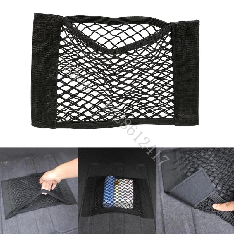 

For MITSUBISHI ECLIPSE CROSS 2017-2021 Car Trunk Seat Back Elastic Storage Net Cargo Organizer Bag Styling Accessories