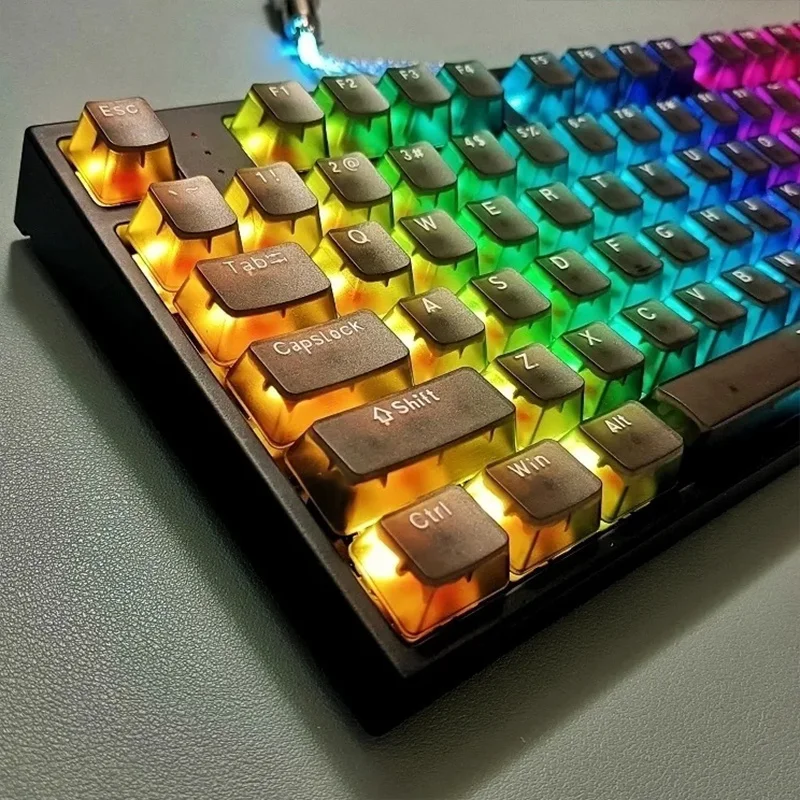 

Механическая Крышка для клавиатуры, прозрачная крышка для ключа PBT, s 132, OEM профиль, RGB, на заказ, пустая Прозрачная крышка для ключа, Mx Переклю...