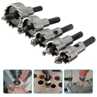 5 piece high speed steel hole opener 16 30 mm set titanium plated stainless steel hole reamer metal plate hole drill bit