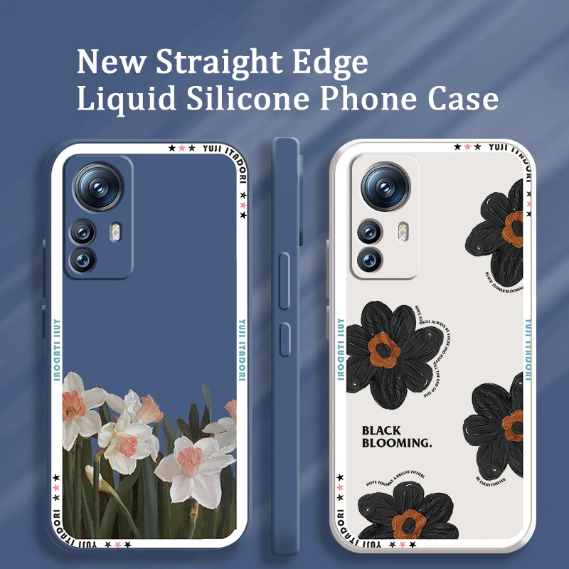 

Phone Case For Xiaomi Mi 13 12S 12 12X 12T 11i 11T 11 10 10S 10T Pro Lite Ultra 5G Flower Luxury Scene Art Liquid Rope