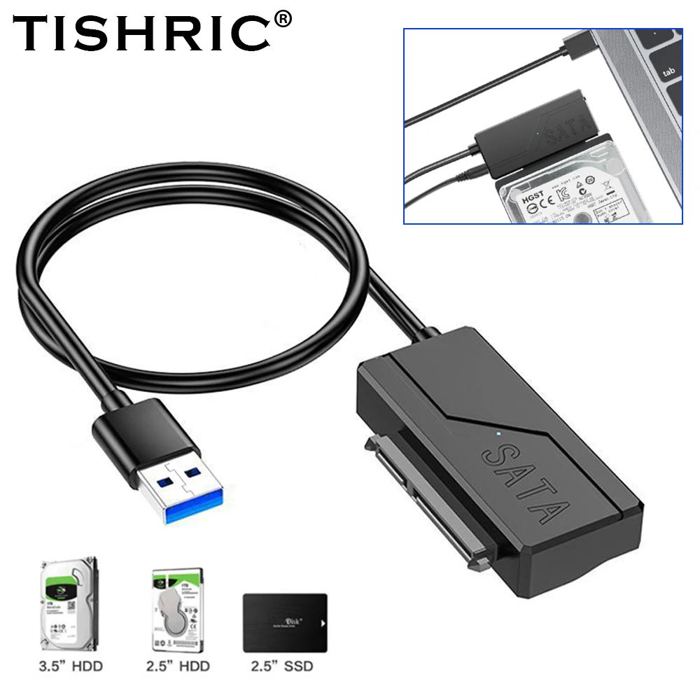 USB-кабель TISHRIC с интерфейсом Sata USB 3 0 на 22 контакта адаптер поддержкой 5 2 дюйма