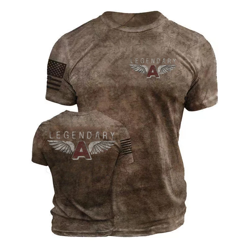 

New Summer T Shirt for Men Vintage Print 3D American T-Shirt 2022 Short Sleeve O-Neck Oversized Tops Hot Men's Clothing футболка